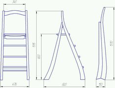 a drawing of a chair with measurements for the seat and back side, as well as an