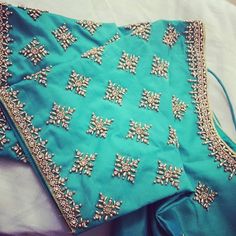 Simple Maggam Work Blouse, Simple Maggam Work, Maggam Work Blouse, Maggam Work Designs, Aari Blouse, Latest Model Blouse Designs, Hand Beaded Embroidery, Simple Embroidery Designs, Diy Embroidery Designs