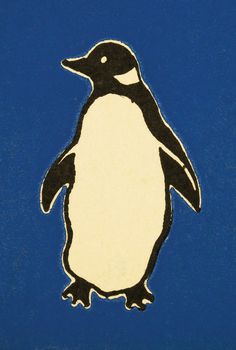 an image of a penguin on a blue background