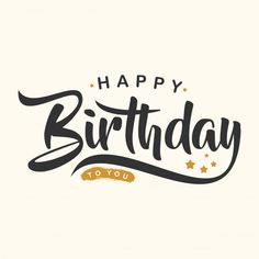 happy birthday to you card with hand lettering