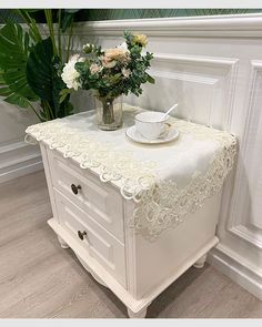 PRICES MAY VARY. Size of 15.7 × 31.5 Inch rectangle tablecloths - 1 Pack Well Workmanship - the middle of table cloths constructed of sateen jacquard fabric, and the around of table cover with delicate polyester material lace trim Nordic Style & Elegant - graceful white/gold color table top covers can decor your bedside tables, night stand, cabinet, dresser, small coffee table, washing machine, Microwave oven, refrigerator and other counter top as you need It's a great way to decorate your cozy Side Table Cloth, Room Nightstand, Table Cloth Runner, Bedside Cupboard, Table Top Covers, Cabinet Dresser, Color Table, Nightstand Decor, Grey Table