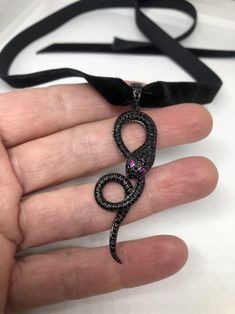 Vintage ornate Snake with Austrian Crystal and silver finish About 2 inch long plus bale All jewelry is shipped in a nice gift box. Check out our over a THOUSAND great reviews Snake Choker Necklace, Snake Choker, Sterling Silver Rings Set, Statement Ring Silver, Onyx Stone, Austrian Crystal, Gothic Fashion, Deep Purple, Infinity Bracelet