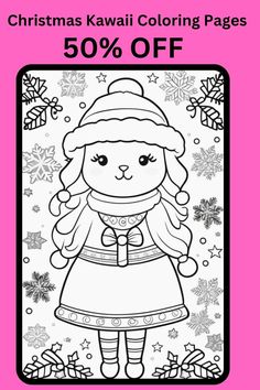 christmas kawaii coloring pages 50 % off on all items from the store, and it's free to print