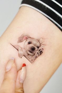 TattoosTattoo DesignsTattoo Ideas Small Barbie Tattoo, Small Dog Tattoos, Unique Tattoo