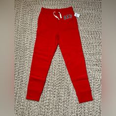 Boys Gap Red Sweatpants Size 12 Nwt! Gap Cotton Bottoms For Winter, Sporty Red Cotton Sweatpants, Sporty Red Sweatpants For Winter, Red Sweatpants For Winter Loungewear, Red Cotton Winter Bottoms, Red Cotton Bottoms For Winter, Red Cotton Pants For Winter, Purple Sweatpants, Tan Cargo Pants