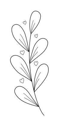 a plant with hearts drawn on it