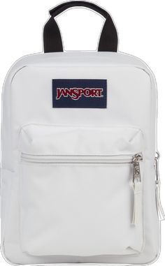 White Bags With Zipper Closure For Outdoor Activities, White Lunch Bag With Zipper For Everyday Use, Casual White Lunch Bag For Travel, Functional White Lunch Bag For Everyday, Functional White Lunch Bag For Travel, White Bag With Zipper Closure For Outdoor, White Bag With Cell Phone Pocket For Outdoor Activities, White Bags With Cell Phone Pocket For Outdoor Activities, Back To School White Bag With Zipper Pouch