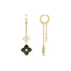 Make a statement in these beautiful drop earrings.Click on this JEWELRY & WATCHES GUIDE to learn about fit, styles, materials and more! Metal: sterling silver Backings: click-it Plating: 14k gold flash plated Packaging: boxed Finish: polished Length: 53 mmSTONE DETAILS Stone type: cubic zirconia & onyx Center stone weight: 1 ct. Center stone size: 13 mm x 13 mm Setting: prong Size: One Size. Color: Black. Gender: female. Age Group: adult. Black Onyx, Gold Black, Size 13, Gender Female, Onyx, Cubic Zirconia, Jewelry Watches, Age Group, Gold Tones