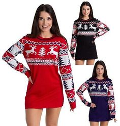 Find ideas๏ฟฝand inspiration for Ladies Christmas Tunic Womens Jumper Xmas Novelty Sweater Knitted Pullover Santa, Sweaters Dresses Winter Crew Neck Sweater Dress, Holiday Crew Neck Sweater With Fair Isle Pattern, Holiday Fair Isle Crew Neck Sweater, Christmas Long Sleeve Sweater, Festive Cozy Crew Neck Sweater, Holiday Long Sleeve Knitted Sweater, Long Sleeve Knitted Holiday Sweater, Knitted Long Sleeve Holiday Sweater, Christmas Knitted Crew Neck Sweater