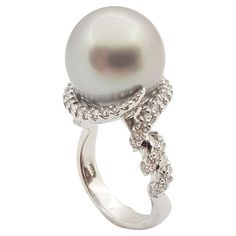 South Sea Pearl with Diamond 0.53 carat Ring set in 18 Karat White Gold Settings Width: 1.5 cm Length: 1.5 cm Ring Size: 53 Total Weight: 8.68 grams South Sea Pearl: 12.5 mm "We first opened doors in 1980 when it was then situated in the vicinity of the Victory Monument; a small and modest storefront with a couple of counters. From its humble beginnings to where it stands today, our company has proven its abilities as a jeweler. Since the beginning, we have been supplying fine quality pieces to Sparkling Jewelry, Diamond Ring Set, Pearl And Diamond Ring, Diamond Cocktail Rings, Diamond Ring Settings, Sea Pearl, South Sea Pearls, Sea Pearls, Pearl Diamond