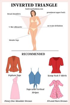 Best Summer Clothing Styles for Inverted Triangle Body Shape - Fashion for Your Body Type Inverted Triangle Outfits Summer, Summer Clothing Styles, Inverted Triangle Body Shape Outfits, Inverted Triangle Body Shape Fashion, Triangle Body Shape Fashion, Triangle Outfits, Triangle Body Shape Outfits, Body Shape Guide, Inverted Triangle Outfits