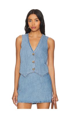 Find SHOW ME YOUR MUMU Vicky Vest In Blue on Editorialist. Show Me Your Mumu Vicky Vest in Blue. - size L (also in S, XL, XS) Show Me Your Mumu Vicky Vest in Blue. - size L (also in S, XL, XS) 100% cotton. Made in China. Machine wash. Front button closure. Lightweight denim fabric. Item not sold as a set. SHOW-WO86. MDM4-752. Mumu is not simply a garment, it is a lifestyle. Spontaneous. Fun. Easy going. Unique. Versatile. Imaginative. It all encompasses the mumu, and a way of life. Outerwear Vest, A Way Of Life, Show Me Your Mumu, Easy Going, Show Me Your, Way Of Life, Fun Easy, Show Me, Denim Fabric