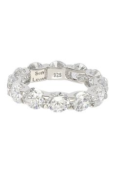 A round cut CZ eternity band is a classic. Levian Jewelry, Eternity Band Ring, Eternity Band, Cz Stone, Eternity Bands, Band Ring, Round Cut, Band Rings, Sterling Silver Jewelry