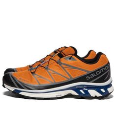 SALOMON Xt-6 Gtx Utility 'Orange Black' 417501 Sporty Orange Running Shoes For Outdoor, Dynamic Orange Sneakers For Outdoor Activities, Functional Orange Sneakers For Outdoor, Waterproof Orange Sneakers For Outdoor Activities, Orange Trail Running Shoes With Air Cushioning For Sports, Orange Running Shoes With Air Cushioning For Trail, Orange Trail Running Shoes With Air Cushioning, Orange Breathable Trail Running Shoes For Hiking, Sporty Orange Waterproof Sneakers