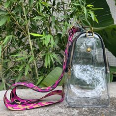 Perfect bag to bring to a sports event or concert! Adjustable strap Credit card slots 12 x 5 x 3 inches Hot Pink Leopard, Pvc Bag, Sports Event, Boho Belts, Thanks A Bunch, Bees Knees, Waist Bags, Pink Leopard, Perfect Bag