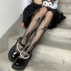 ♡ Material: Spandex and Polyester♡ One Size Fits - [Weight] 40kg ~ 60 kg, [Height] 150 cm ~ 173 cm♡ Handwash and hang dry ♡ Handling time before shipping: 5 days Black Harajuku Style Thigh High Hosiery, Black Thigh High Harajuku Style Hosiery, Black Punk Legwear For Cosplay, Harajuku Style Black Thigh High Legwear, Harajuku Style Black Stretch Legwear, Black Gothic Stockings For Cosplay, Gothic Black Stockings For Cosplay, Black Harajuku Style Stretch Legwear, Black Fitted Harajuku Stockings