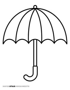 an umbrella that is black and white on a white background