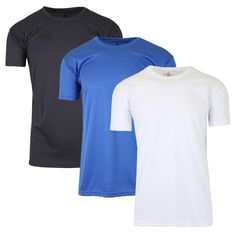 Featuring a moisture-wicking and lightweight design, this tee may be a great addition to your activewear Moisture-wicking Crew neckline Regular-fit design Short Sleeve Wrinkle-free Reflective stripe patch on back Tagless Materials: 100% polyester Care instructions: machine-wash cold Crew Neck Sportswear T-shirt For Outdoor Activities, Sportswear T-shirt For Outdoor Activities, Crew Neck, Moisture-wicking Dri-fit T-shirt With Crew Neck, Stretch Crew Neck T-shirt For Outdoor Activities, Blue Moisture-wicking T-shirt For Outdoor Activities, Athleisure T-shirt For Outdoor Activities, Athletic Fit Dri-fit T-shirt With Moisture-wicking, Athletic Fit Moisture-wicking T-shirt For Light Sports, Athletic Fit Crew Neck Top For Outdoor Activities