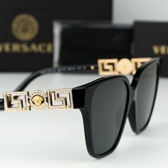 Brand New Versace Ve4471b Gb1/87 Black Dark Grey Square Women Sunglasses Ve 4471b Same/Next Day Free Shipping! No Offers Accepted. Final Price! Don't Miss Out, Shop Now! 100% Authentic & Brand New! Brand: Versace Model Number: Ve4471b / Ve 4471b Color Code: Gb1/87 Gender: Women Frame Color: Black Frame Shape: Square Frame Material: Acetate Frame Style: Full Rim Lens Color: Dark Grey Lens Material: Bio Polyamide 100% Uv Protection Size: 56x16x140 Made In Italy Full Retail Versace Set Includes: 1. Luxury Matte Black Sunglasses For Formal Occasions, Elegant Black Wayfarer Sunglasses, Luxury Black Wayfarer Sunglasses, Luxury Black Polarized Sunglasses, Versace Brand, Versace Accessories, Women Sunglasses, Grey Lenses, Square Frame