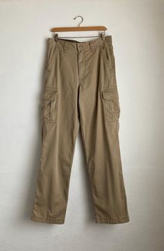 90s Khaki Cargo Pants Vintage Wide Leg Pants Cotton High Waisted - Etsy Iceland Vintage Wide Leg Pants, Cargo Pants Vintage, Khaki Cargo Pants, South Pasadena, Pants Vintage, Pants Cotton, Womens Pants, Iceland, Cargo Pants