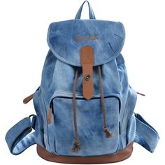 Young Lady'S Canvas School Backpack Daypack Bookbag Rucksack G00117 - Light Blue - 3Q07882516 - Bags, Women's Bags, Women's Backpacks  #WomensBackpacks #Bags # #Women's #Bags # #Women's #Backpacks Blue Backpacks, Sac Diy, Floral Backpack, Hiking Bag, Backpack For Teens, Orange Light, Jeans Bag, Diaper Bags, Denim Bag