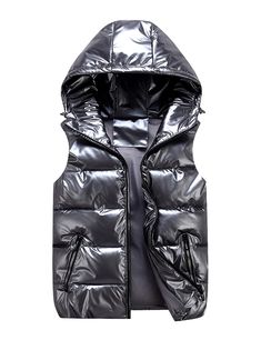 Expertly crafted with a metallic finish and lightweight design, this sleeveless vest is perfect for adding a touch of contemporary style to any outfit. The hood provides extra protection from the elements, making it a practical and fashionable choice. With its versatile design, it's a must-have for any fashion-forward wardrobe. Product details Fabric type: 65% Polyester, 35% Cotton Care instructions: Hand Wash Only Brand Size Dress Bust Waist Hip XS 0-2 31-32.5'' 23-24'' 31-34" S 4--6 33-35'' 25-26'' 35-37" M 8--10 35-36'' 27-28'' 38-39" L 12--14 38-40'' 29-31'' 40-42" XL 14-16 40-42'' 33.5-36'' 44-46" 2XL 18-20 42-44'' 37-40'' 47-50" 3XL 22-24 44-46'' 41-46'' 51-55" 4XL 26-28 46-48'' 47-50'' 56-60" Winter Knit Hats, Boot Accessories, Sleeveless Vest, Winter Knits, Mens Sandals, Sunglass Frames, Large Black, Boots Men, Contemporary Style