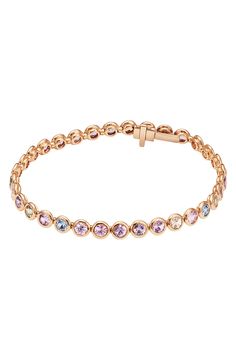 Pastello Bracelet - Bucherer Fine Jewellery Luxury Multi-stone Gold Bracelet, Luxury Multicolor Gold Bracelet, Elegant Multi-stone Tennis Bracelet, Elegant Multi-stone Round Tennis Bracelet, Luxury Multi-stone Round Tennis Bracelet, Elegant Multi-stone Round Diamond Bracelet, Rare Diamonds, Dr Closet, Lucerne