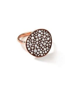 Ippolita 18k Rose Gold Stardust Flower Ring with Diamonds (1.23 ct) Disc Ring, Rose Gold Flower Ring, Italian Gold Jewelry, Flower Diamond Ring, Rose Gold Diamond Ring, Chic Jewelry, Rose Gold Jewelry, Fine Jewelry Designers, Rose Gold Diamonds