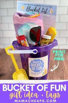 the bucket of fun gift idea for kids