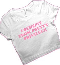 Trendy White Logo Print Tops, Trendy Tops With White Logo Print, Basic Pink Slogan Top, Trendy White Text Print Tops, Pink Crew Neck Crop Top With Text Print, Cute Pink Crop Top With Text Print, Fitted Pink Tops With Funny Text, Fitted Pink Tops With Logo Print, Pink Fitted Top With Logo Print