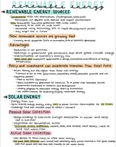 an info sheet describing the different types of energy and how they are used to make it