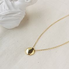 "Beautiful and delicate dainty gold filled necklace, perfect for everyday wear. This nugget pendant necklace in 14k gold filled with sterling silver. Necklace Length: 15 1/2\" + extension 2\" ♥Shipping♥✈ It will take approx 3-5 business days to US, and 1 - 2 weeks to all of the countries. All orders would be shipped it out within 1 to 2 business days. ♥GREETINGS♥ If you are buying gifts for someone and have them mailed to the person directly, we are always happy to add a personal greeting for yo Nugget Necklace, Gold Filled Necklace, Gold Nugget, Cool Necklaces, New Mom, Gifts For New Moms, Necklace Gift, Sterling Silver Necklace, Necklace Length