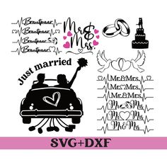 wedding svg and dxf files