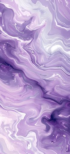 an abstract painting with purple and white swirls on the bottom, in shades of lavender