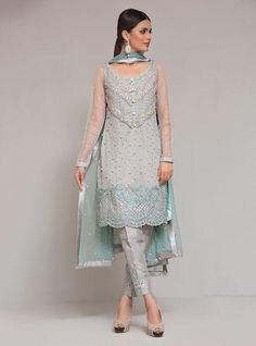 Pista Green Anarkali Dress For Summer, Summer Anarkali Dress In Pista Green, Summer Pista Green Anarkali Dress, Elegant Pista Green Kurta With Naqshi Detailing, Fitted Naqshi Dresses For Eid, Elegant Pista Green Kurta With Naqshi, Pista Green Dress With Resham Embroidery For Eid, Eid Pista Green Dress With Resham Embroidery, Eid Fitted Naqshi Dresses