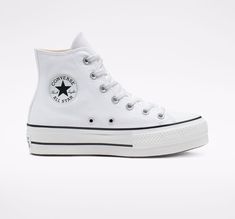 Canvas Platform Chuck Taylor All Star, Zapatillas All Star, Platform Chucks, Womens High Top Shoes, Plateau Sneaker, Chuck Taylor All Star Lift, Platform Converse, All Stars Converse