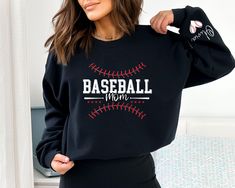 Personalized Baseball Mom Sweatshirt with Kids names, Baseball Hoodie For Women, Sports Mom Shirt, Mothers Day Gift, Family Baseball Shirt Thank you so much for choosing us! How To Order 1️⃣ Please review all the information provided before placing an order. 2️⃣ Select the shirt type and size using the drop down menu. 3️⃣ Select the color of the shirt using the following drop down menu. 4️⃣ Once all your desired items are in your cart you may complete your order by entering your payment method, Baseball Season Sweatshirt With Lettering For Sports Events, Sports Sweatshirt With Lettering For Baseball Season, Sporty Baseball Season Sweatshirt With Lettering, Crew Neck Hoodie With Letter Print For Baseball Season, Crew Neck Hoodie With Letter Print For Team Events, Cotton Team Events Sweatshirt With Letter Print, Cotton Letter Print Sweatshirt For Team Events, Baseball Season Black Sweatshirt With Graphic Print, Crew Neck Hoodie For Baseball Season