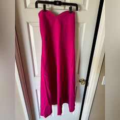 This Dress Is Brand New! It Is Perfect Shade Of Pink Cocktail Maxi Dress With Sweetheart Neckline, Zara Maxi Dress For Dinner, Zara Pink Midi Dress For Formal Occasions, Spring Strapless Midi Dress For Dinner, Zara Maxi Length Cocktail Dress, Chic Zara Strapless Dress For Cocktail, Strapless Fitted Bodice Dress For Dinner, Zara Cocktail Dresses, Zara Strapless Dress For Night Out