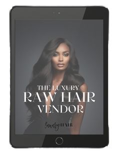 the luxury raw hair vendor app on an ipad