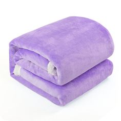 two purple blankets folded on top of each other