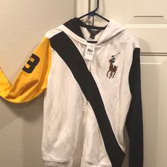 Brand New Ralph Lauren Big Pony Hoodie Boys 18-20 Xl Ralph Lauren Hoodie, Boys Hoodies, Shirts & Tops, Kids Shirts, Yellow White, Shirts Tops, Kids Shop, Color White, Ralph Lauren