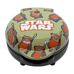 Uncanny brands Star Wars mini ewok waffle maker - Star Wars kitchen applianceMake ewok mini waffles at home. Pour in the batter, lower the lid, and before you know it, there's the furry mammaloid, ready for butter and syrup. All Star Wars fans will love our ewok mini waffle maker set. Make it a Star Wars breakfast with these non-stick mini waffle makers. Waffle maker is compact, easy to use, and easy to clean.Ewok mini waffle maker product specs:Fun kitchen decor: ewok artwork on the lids is sur Star Wars Breakfast, Star Wars Kitchen, Mini Waffles, Fun Kitchen Decor, Mini Waffle Maker, Recycling Programs, Kitchen Appliance, Waffle Maker, Plate Design