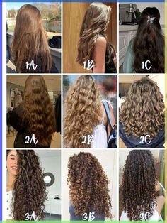 Types of hair curls 1A 1B 1C 2A 2B 2C 3A 3B 3C Curly Hair Advice, Hair Mistakes, Curly Hair Types, Hair Advice, Curly Hair Routine, Types Of Curls, Hair Routine, Curly Hair Care