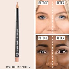 Lift & brighten tired eyes with this Light/Medium clarifying pencil - highlighting brows, creating fuller-looking lips & covering redness. Shipping Worldwide Today! Lip Blending, How To Apply Lipstick, Makeup Must Haves, Natural Eyes, Eye Pencil, Dehydrated Skin, Everyday Makeup, Eye Area