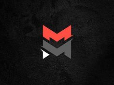 the m logo is shown on a black background with red and grey colors, as well as