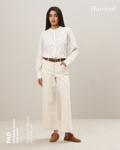 Twill Pants, Cotton Voile, Fine Fabric, Style Chic, Accessories For Women, Trousers Women, Cotton Twill