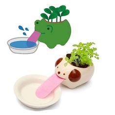 PRICES MAY VARY. 【Stylish & Unique】-With its adorable Dog design, the VERLIAN Mini Self Watering Succulent Pots will be the perfect addition to any space. Its creative and fun design is sure to catch your eye, and its functionality makes it a perfect gift for plant lovers. 【Cute & Functional】-The VERLIAN Mini Self Watering Succulent Pots are perfect for displaying small plants such as succulents or cacti. The ceramic frag shaped pot with a ceramic disc is absolutely adorable, while the self-wate Warmcore Aesthetic, Pots For Indoor Plants, How To Water Succulents, Polymer Clay Craft, Self Watering Pots, Room Things, Small Cactus, Dog Garden, Animal Planters