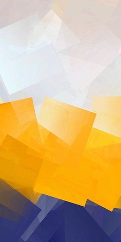 an abstract yellow and blue background with some sort of shapes in the foreground,