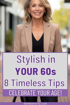 how to dress well in your 60s- 8 timeless tips Dressing Over 60, 60 Outfits, Clothes For Women Over 50, Artist Tips, Older Women Fashion, Hair Summer