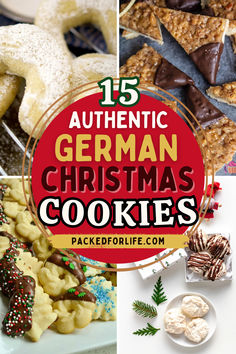 A variety of traditional German cookies displayed in a collage, highlighting the best ever Christmas cookies for festive German Christmas baking. Nordic Christmas Baking, Authentic German Christmas Cookies, Slovak Cookies Christmas, Canadian Christmas Cookies, Traditional Holiday Cookies, Russian Christmas Cookies, German Sweets Recipes, Christmas Cookie Tin Recipes, Bulk Christmas Cookies